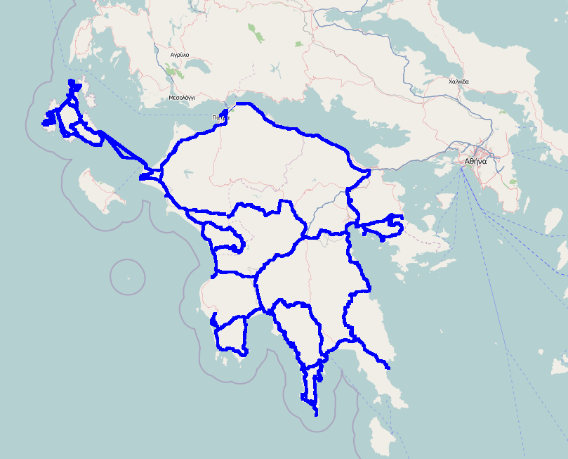 Griechenlandreise Route